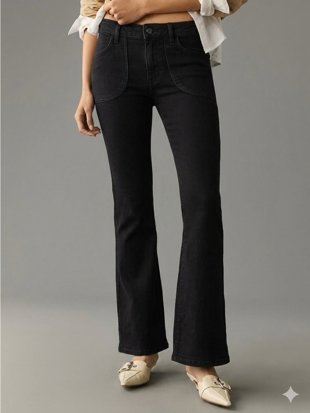 Pilcro Anthropologie Low Rise Flare Jeans Black Flare Anthropologie Jeans